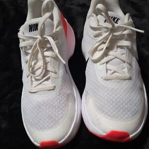 Nike White and Red Women's Sneakers